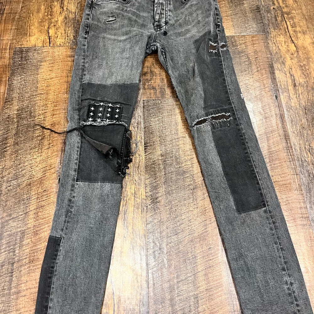 Ksubi Black and Gray Skinny Jeans
